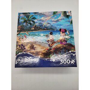 Ceaco Thomas Kinkade Disney Dreams Mickey Minnie Hawaii 300 Jigsaw Puzzle 24x18
